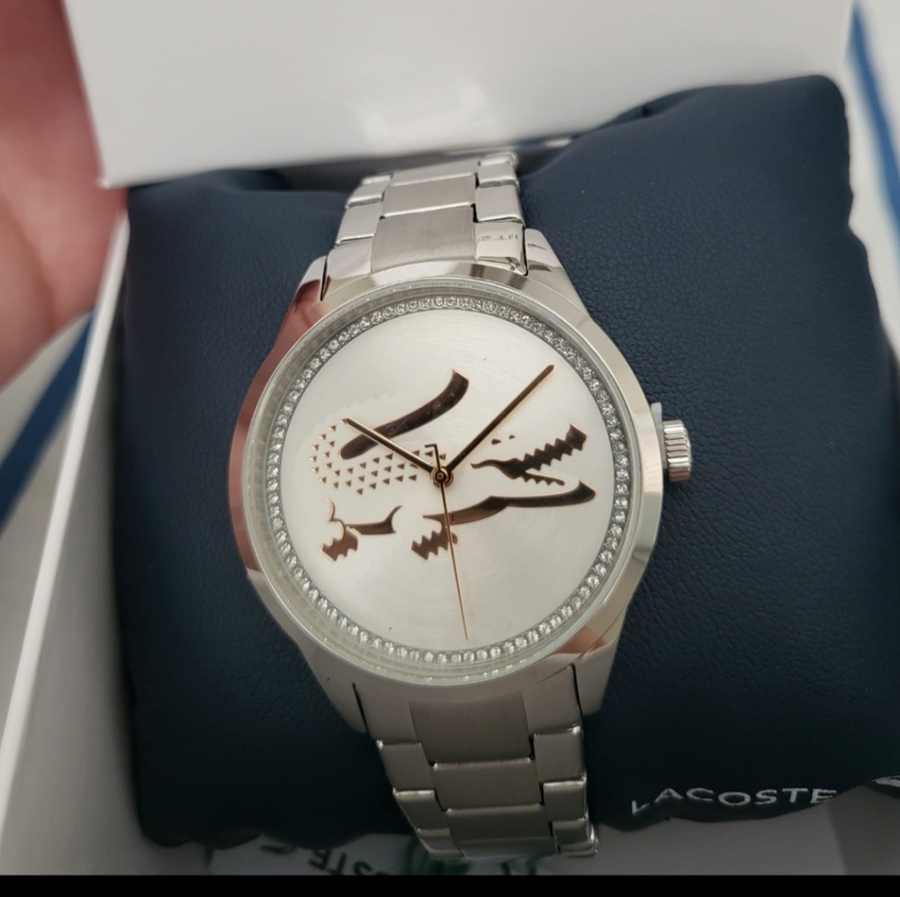 NEW Silver Crystals, Lacoste Women's Watch